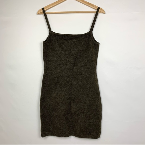 Line & Dot Haven Sweater Mini Dress Chocolate Brown Medium - Picture 7 of 10
